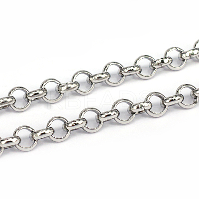 Tarnish Resistant 304 Stainless Steel Rolo Chains CHS-L001-28-6mm-1