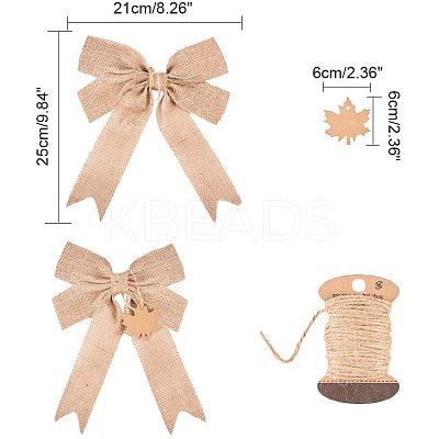 Linen Bowknot DIY-PH0001-76-1