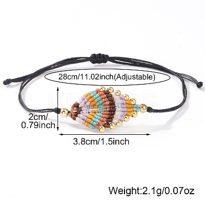 Adjustable Fibre Cord Braided Bracelets FW7700-1-1