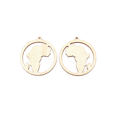 Laser Cut Wooden Big Pendants WOOD-WH0002-13-1
