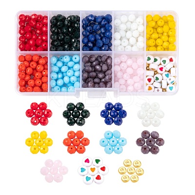 DIY Colorful Glass Beads Jewelry Making Kit DIY-FS0002-14-1