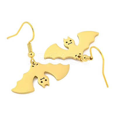 Halloween Theme 304 Stainless Steel Dangle Earrings for Women EJEW-F338-05G-1