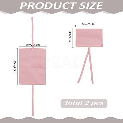 2Pcs Microfiber Jewelry Storage Gift Pouches ABAG-LP0001-10A-1