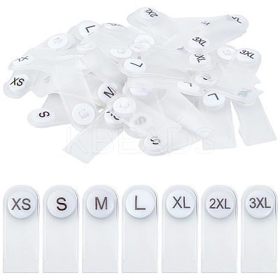210Pcs 7 Styles Plastic Clothing Size Labels FIND-CY0001-86B-1