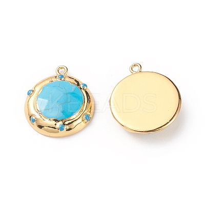 Natural Howlite Pendants G-L543-002G-1