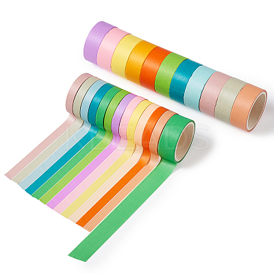 12 Colors DIY Scrapbook Decorative Adhesive Tapes DIY-TA0002-40-1