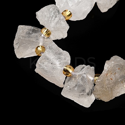 Raw Rough Natural Quartz Crystal Beads Strands G-Z087-A12-1