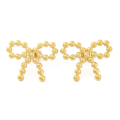Ion Plating(IP) 304 Stainless Steel Stud Earrings for Women EJEW-N054-20G-1