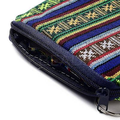 Bohemian Style Stripe Pattern Cotton Cloth Wallets ABAG-Q043-04-1