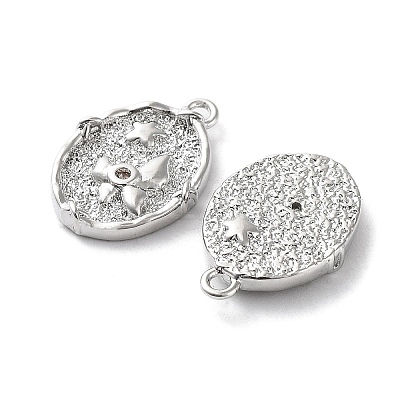 Rack Plating Brass Micro Pave Cubic Zirconia Pendants KK-K333-97P-1