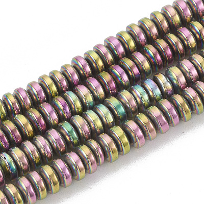 Electroplate Non-magnetic Synthetic Hematite Beads Strands G-N0318-01-1