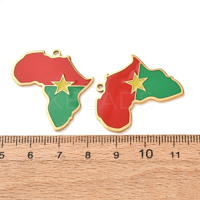 304 Stainless Steel & Enamel Pendants SA-CBA6ECE-01G-G08-1