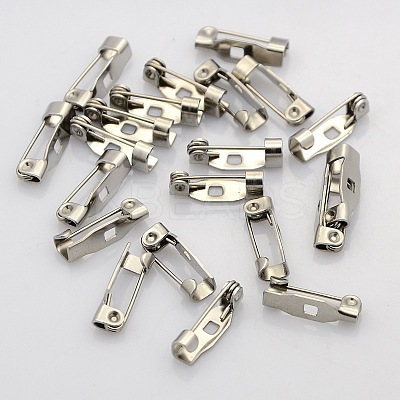 Tarnish Resistant 304 Stainless Steel Pin Brooch Back Bar Findings STAS-N022-01-1