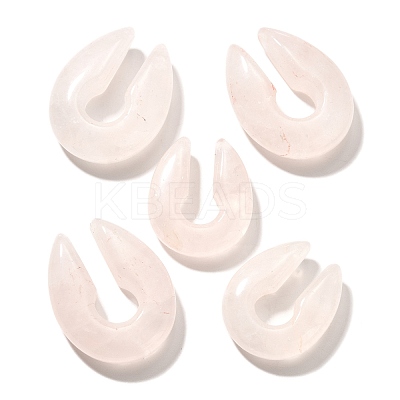 Natural Rose Quartz Ear Plugs Gauges G-I359-13B-02-1
