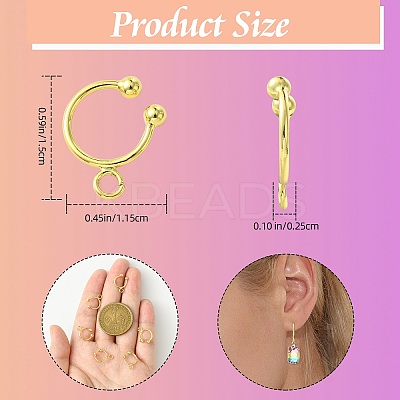 5 Pairs Brass Ear Cuff Findings KK-SZ0002-44-1