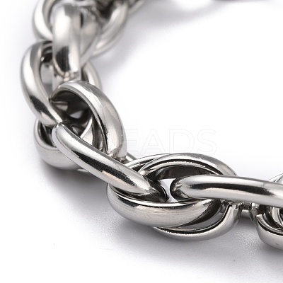 Tarnish Resistant 304 Stainless Steel Rope Chain Bracelets BJEW-I293-10P-1