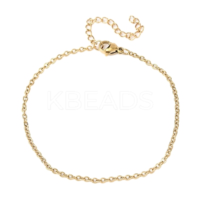 304 Stainless Steel Cable Chain Bracelets LS-BJEW-C134-01D-G-1