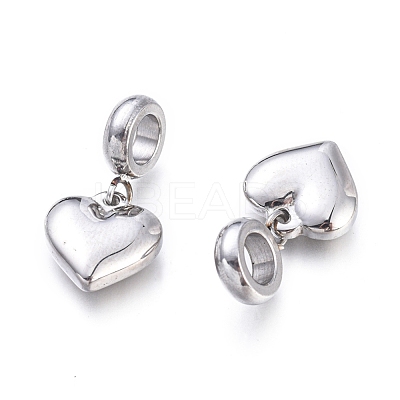 Tarnish Resistant 304 Stainless Steel European Dangle Charms STAS-M274-113P-1