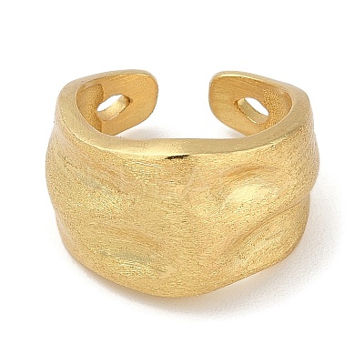 Rack Plating Brass Cuff Finger Rings for Women RJEW-C114-13I-G-1