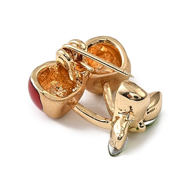 Golden Alloy Enamel Brooch LS-JEWB-K018-32J-G-1