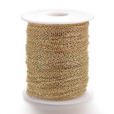 Brass Cable Chains KK-S332-21G-1