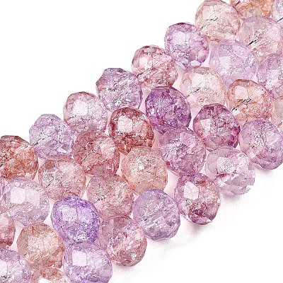 Transparent Glass Beads Strands X-GLAA-T023-6mm-A03-1