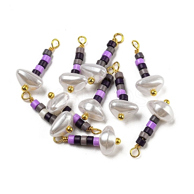 ABS Plastic Imitation Pearl Pendants KK-C046-01B-1