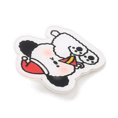 Christmas Dog Acrylic Brooches LS-JEWB-P018-01F-1