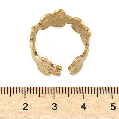304 Stainless Steel Adjustable Open Cuff Rings for Women LS-RJEW-U060-03B-G-1