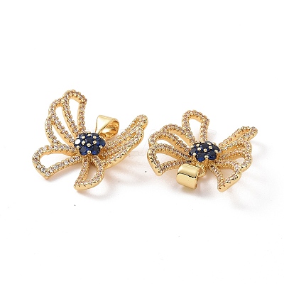 Brass Micro Pave Cubic Zirconia Pendants ZIRC-I063-43G-01-1