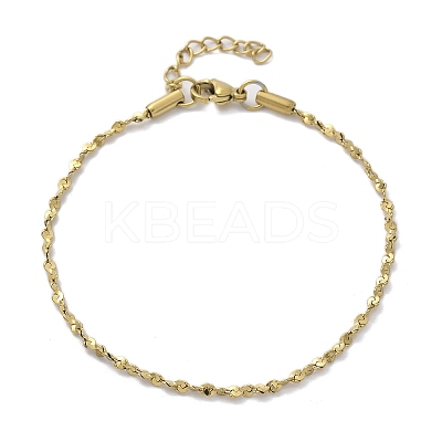 304 Stainless Steel Link Chain Bracelets for Women BJEW-F488-21G-04-1