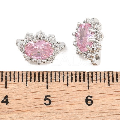 SHEGRACE Flower Brass Micro Pave Cubic Zirconia Spacer Bars XGRQ5K967-826P-1