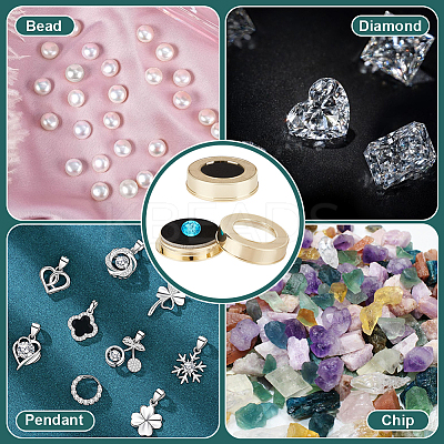 Alloy Loose Diamond Boxes CON-WH0104-11C-G-1