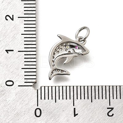 Brass Micro Pave Cubic Zirconia Pendants KK-Z093-03P-1