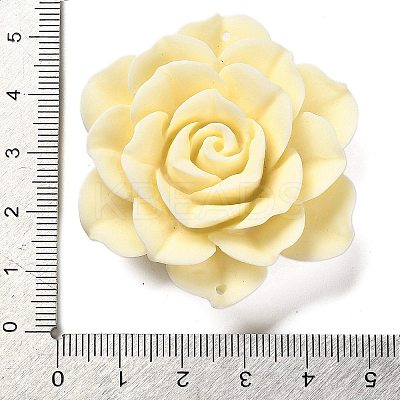 Synthetic Shell Dyed Carved Flower Connector Charms CORA-D034-01C-1