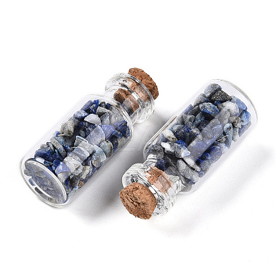 Glass Wishing Bottle Display Decorations AJEW-T013-02E-1