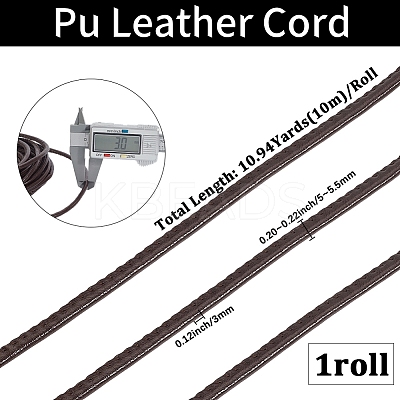 10M Flat PU Leather Cord WL-GF0001-33E-1