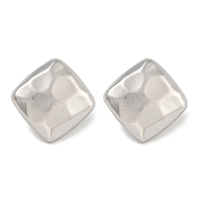 304 Stainless Steel Square Stud Earrings for Women EJEW-U022-10P-1