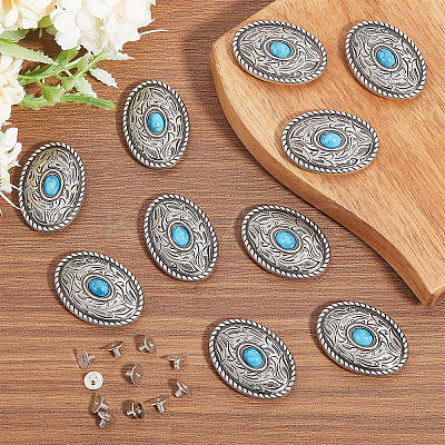 12 Sets Alloy Decorative Rivets BUTT-FH0001-013A-1