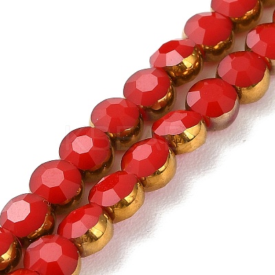 Electroplate Glass Beads Strands EGLA-A040-01A-1