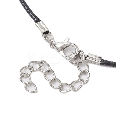 Transparent Electroplate Glass Pendant Necklaces NJEW-MZ00040-02-1