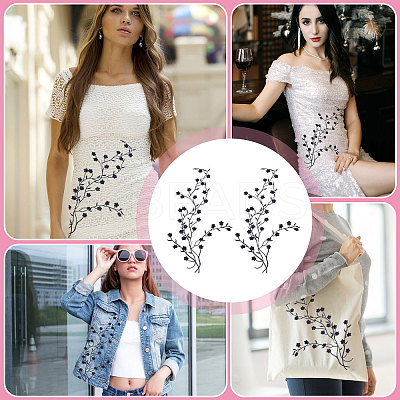Plum Blossom Shape Appliques PATC-WH0007-11B-1