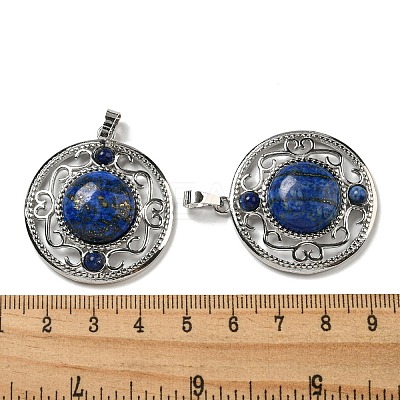 Natural Dyed Lapis Lazuli Pendants G-Q158-03K-1