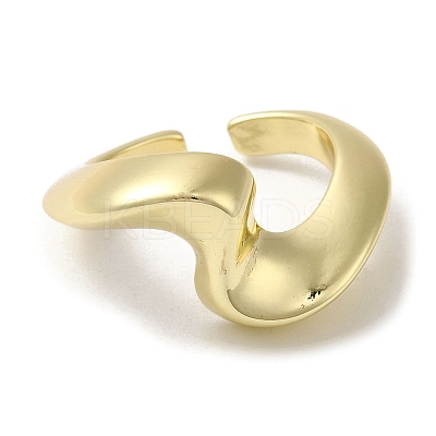 Brass Open Cuff Ring RJEW-Q778-13G-1