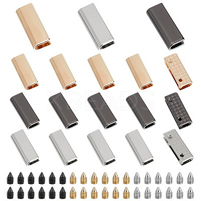 18Pcs 3 Colors Zinc Alloy Bag Decorative Edge Buckles FIND-WR0008-66-1