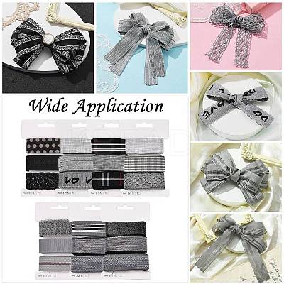 9 Yards 3 Styles Polyester Ribbon SRIB-A014-G14-1