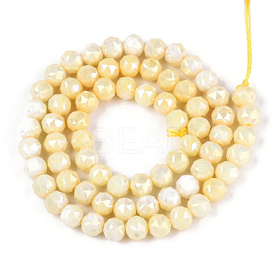 Anti-Tarnish Electroplate Glass Beads Strands GLAA-N010-6mm-01-1