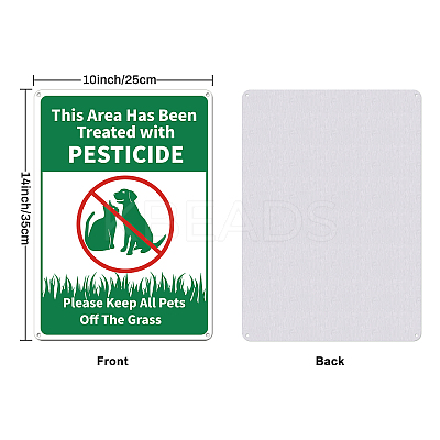 UV Protected & Waterproof Aluminum Warning Signs AJEW-WH0111-H11-1