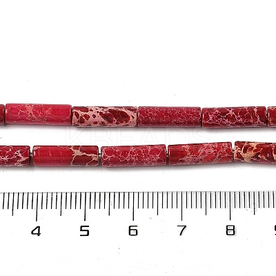 Dyed Natural Imperial Jasper Beads Strands G-H087-H01-01D-1