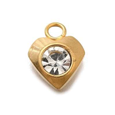 304 Stainless Steel Pave Cubic Zirconia Charms LS-STAS-D310-07G-01-1